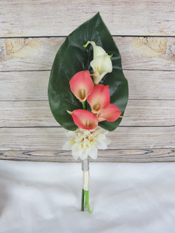 Coral Calla Lily Bride Bouquet