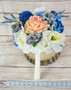 Grey Blue Cream Tones Bride Bouquet