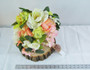 Coral, Off White & Green Bride Bouquet