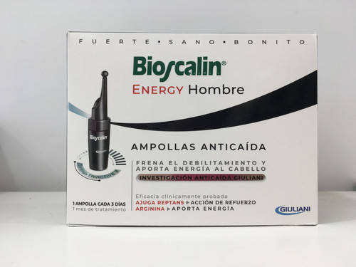 BIOSCALIN ENERGY HOMBRE AMPOLLAS ANTICAIDA