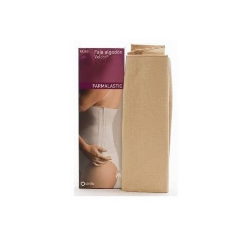 Faja farmalastic algodón velcro beige t-3