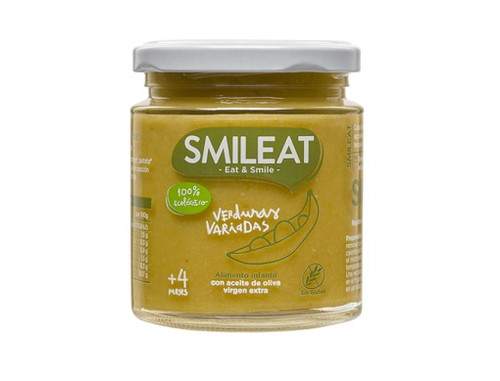 Smileat tarrito verduras variadas ecológico 230 grs