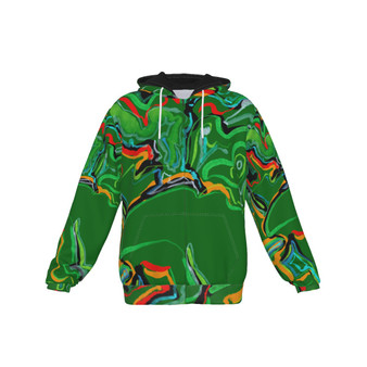 Green Dog pocket hoodie