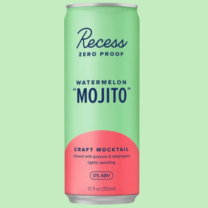 Mojito Watermelon Mocktail with uplifting guayusa and adaptogens - 12oz Mojito Watermelon Mocktail with uplifting guayusa and adaptogens - 12oz