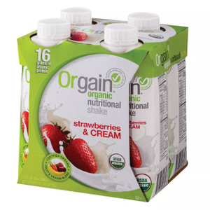 Organic Strawberries & Cream Nutritional Shake 4pk - 11fl oz ea