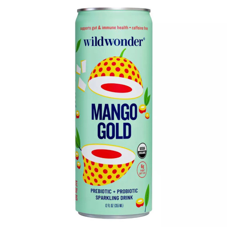 Pre and Probiotic Sparkling Drink - Mango Gold - 12oz