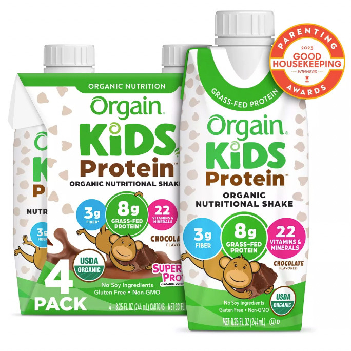 Kids Organic Chocolate Protein Shake - 4pk- 8.25 fl oz ea