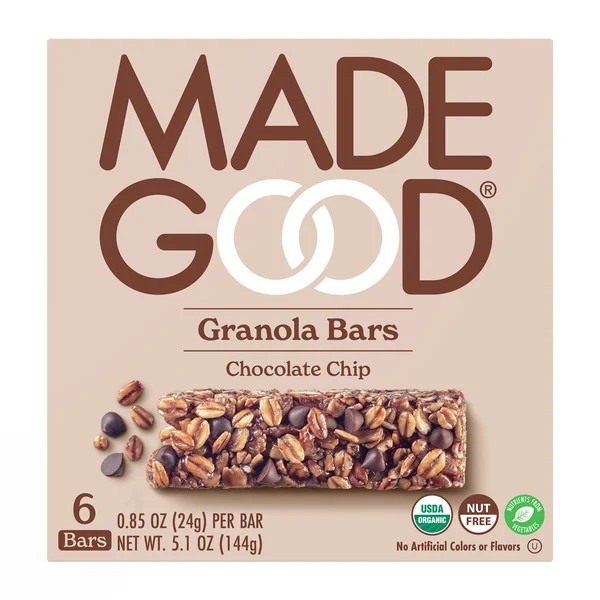 Chocolate Chip Granola Bars - 6x 0.85oz