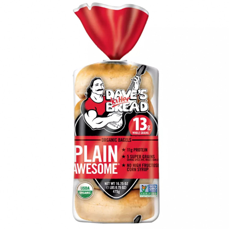 Plain Awesome Organic Bagels - 16.75oz Plain Awesome Organic Bagels - 16.75oz