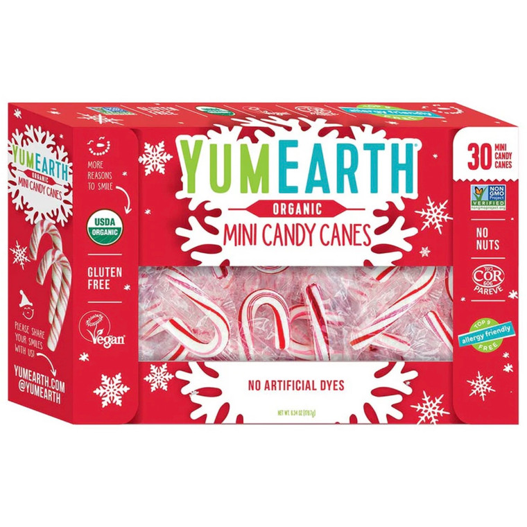 Mini Holiday Candy Canes - 30ct