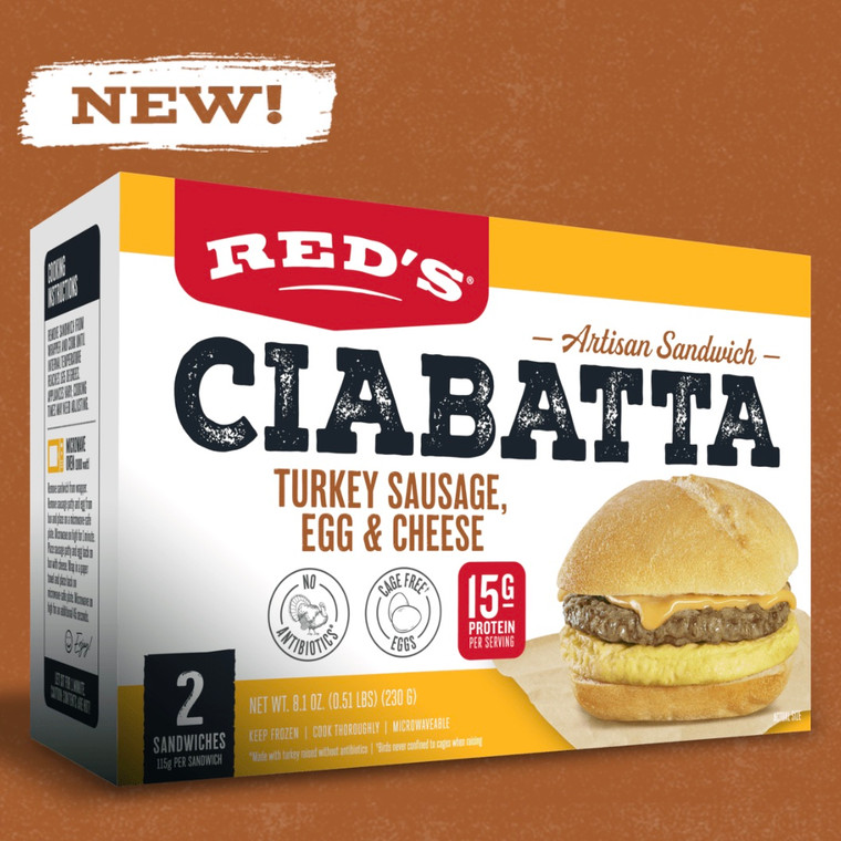 Turkey Sausage Ciabatta Breakfast Sandwich 2ct - 8.1oz