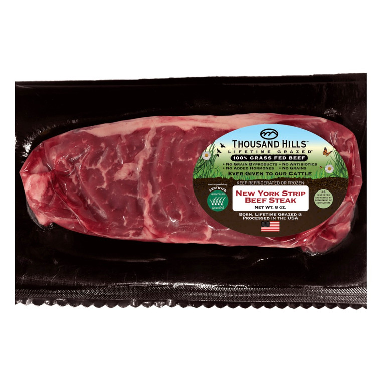 Grass Fed New York Strip Beef Steak - 8oz