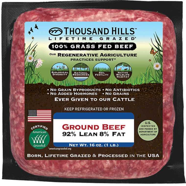 Ground Beef - Grass Fed - 92/8 - 16oz Ground Beef - Grass Fed - 92/8 - 16oz