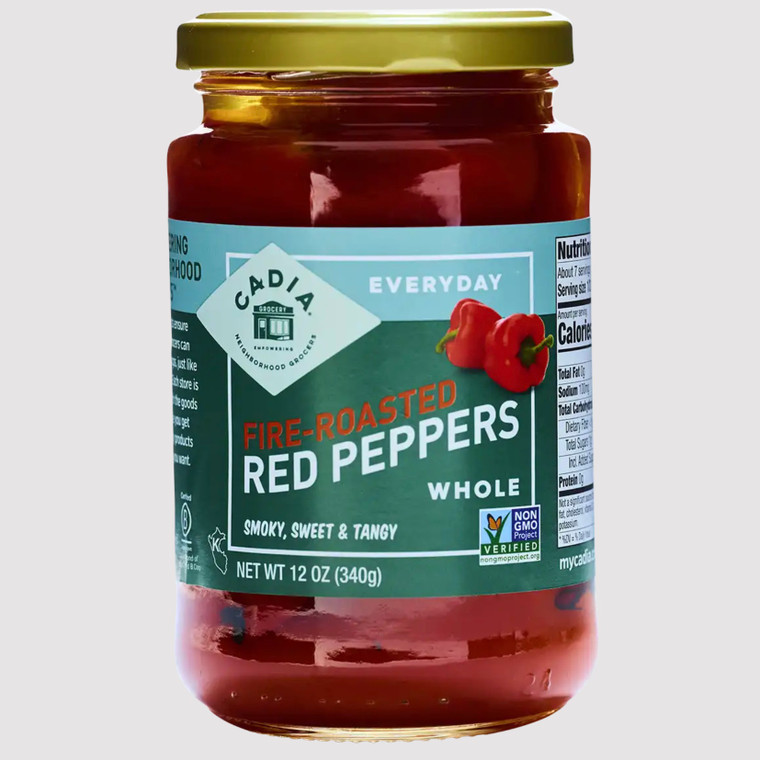 Fire Roasted Whole Red Bell Peppers - 12oz