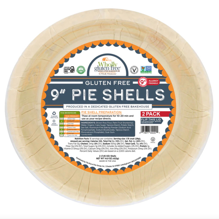 Gluten Free 9in Pie Shells - 2pk