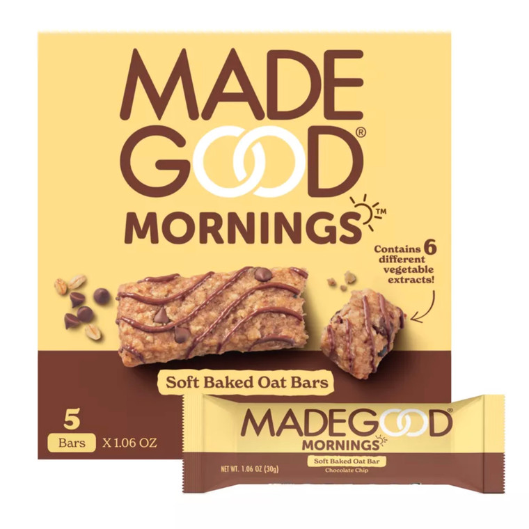 Chocolate Chip Baked Morning Bars 5ct - 4.25oz Chocolate Chip Baked Morning Bars 5ct - 4.25oz