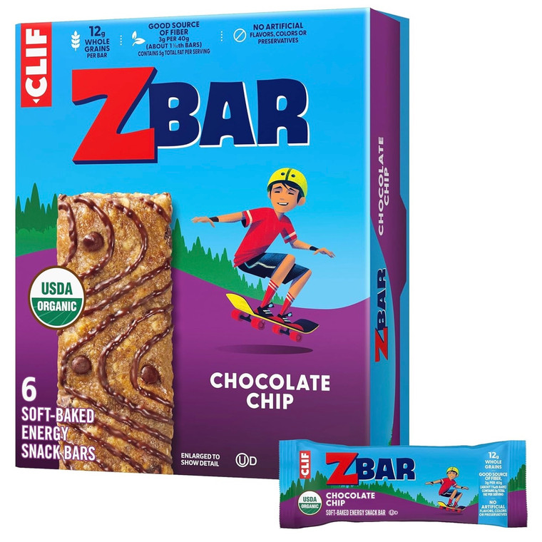 ZBAR Chocolate Chip Snack Bars 6pk - 7.62oz