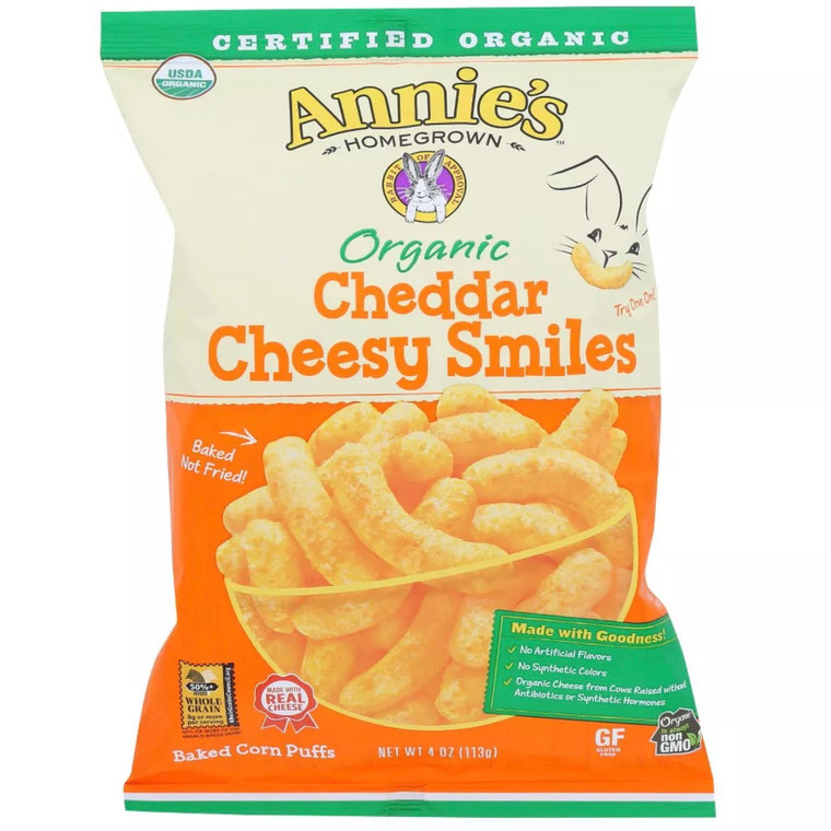 Cheddar Cheesy Smile Puffs - 4oz
