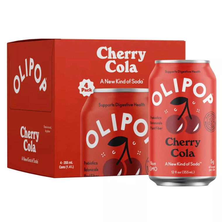 Cherry Cola Prebiotic Soda 4ct - 48fl oz Cherry Cola Prebiotic Soda 4ct - 48fl oz