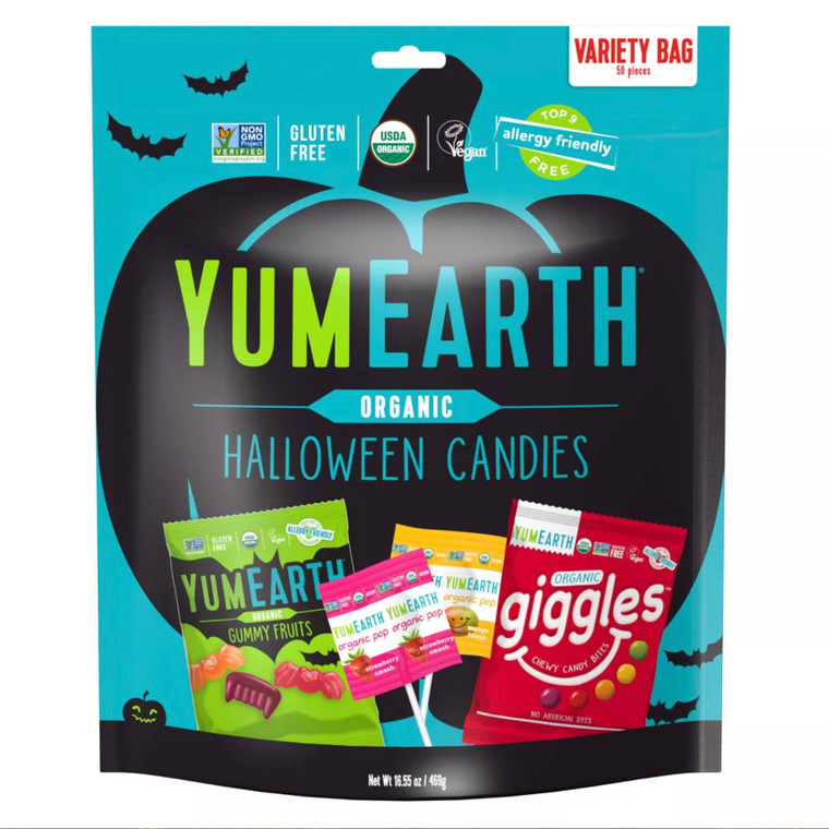 Halloween Organic Candies Variety Bag 50ct - 16.55oz