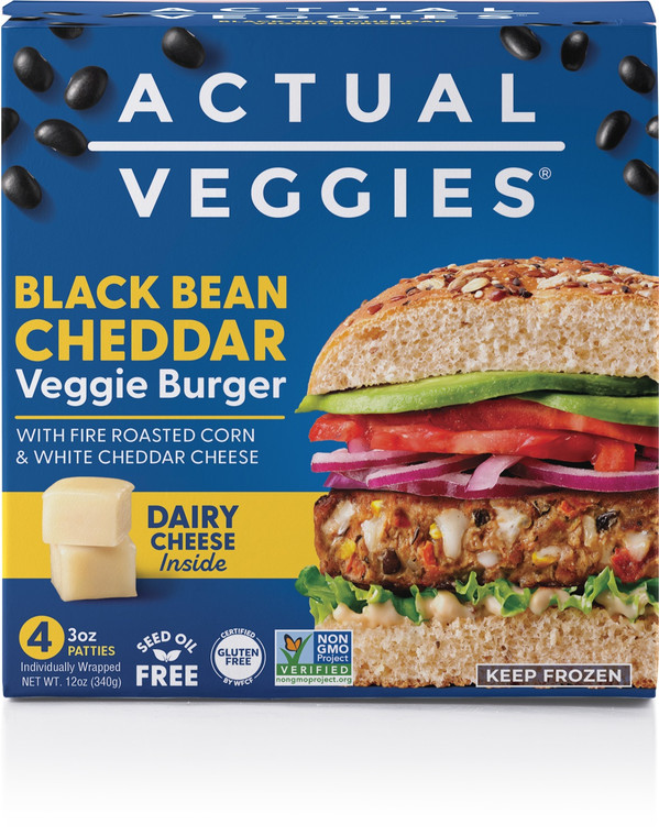 Black Bean Cheddar Veggie Burger 4ct - 12oz