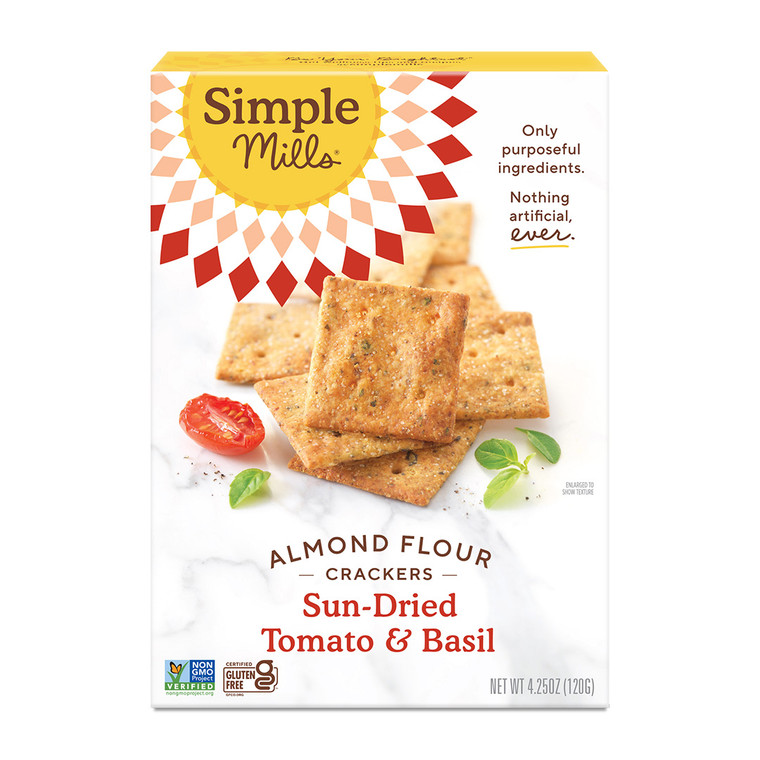 Sun-dried Tomato & Basil Almond Flour Crackers - 4.25oz