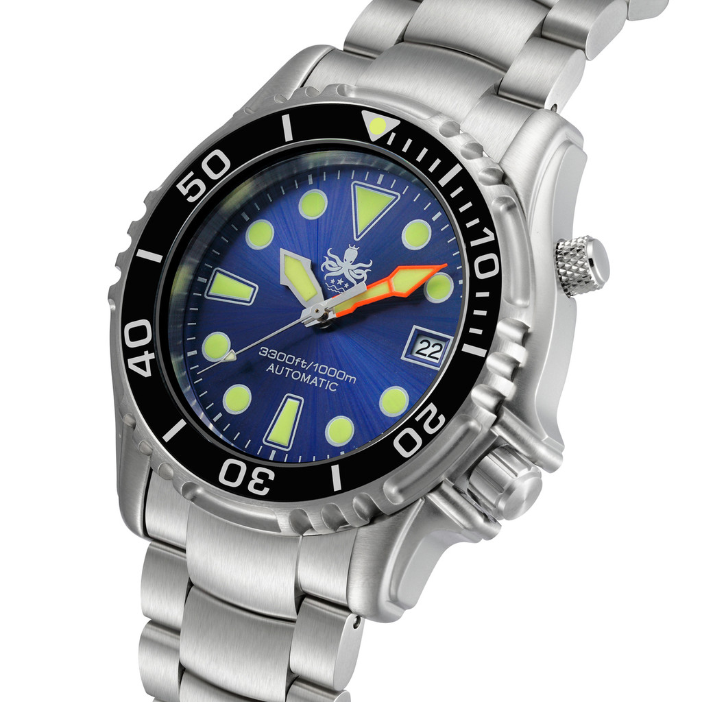 PHOIBOS OCEAN MASTER PY005B 1000M Automatic Diver Watch Blue - phoibos ...