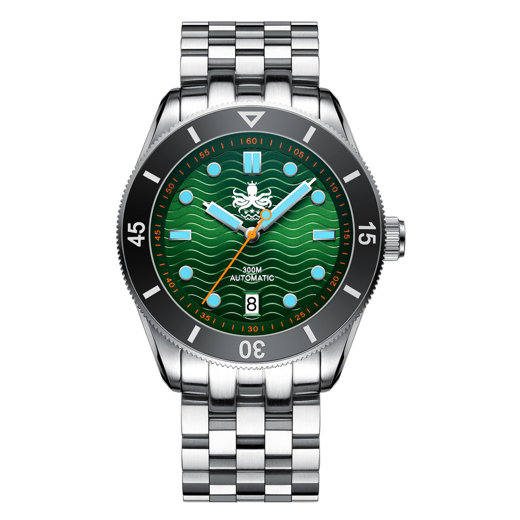 PHOIBOS WAVE MASTER PY010A 300M Automatic Dive Watch Green