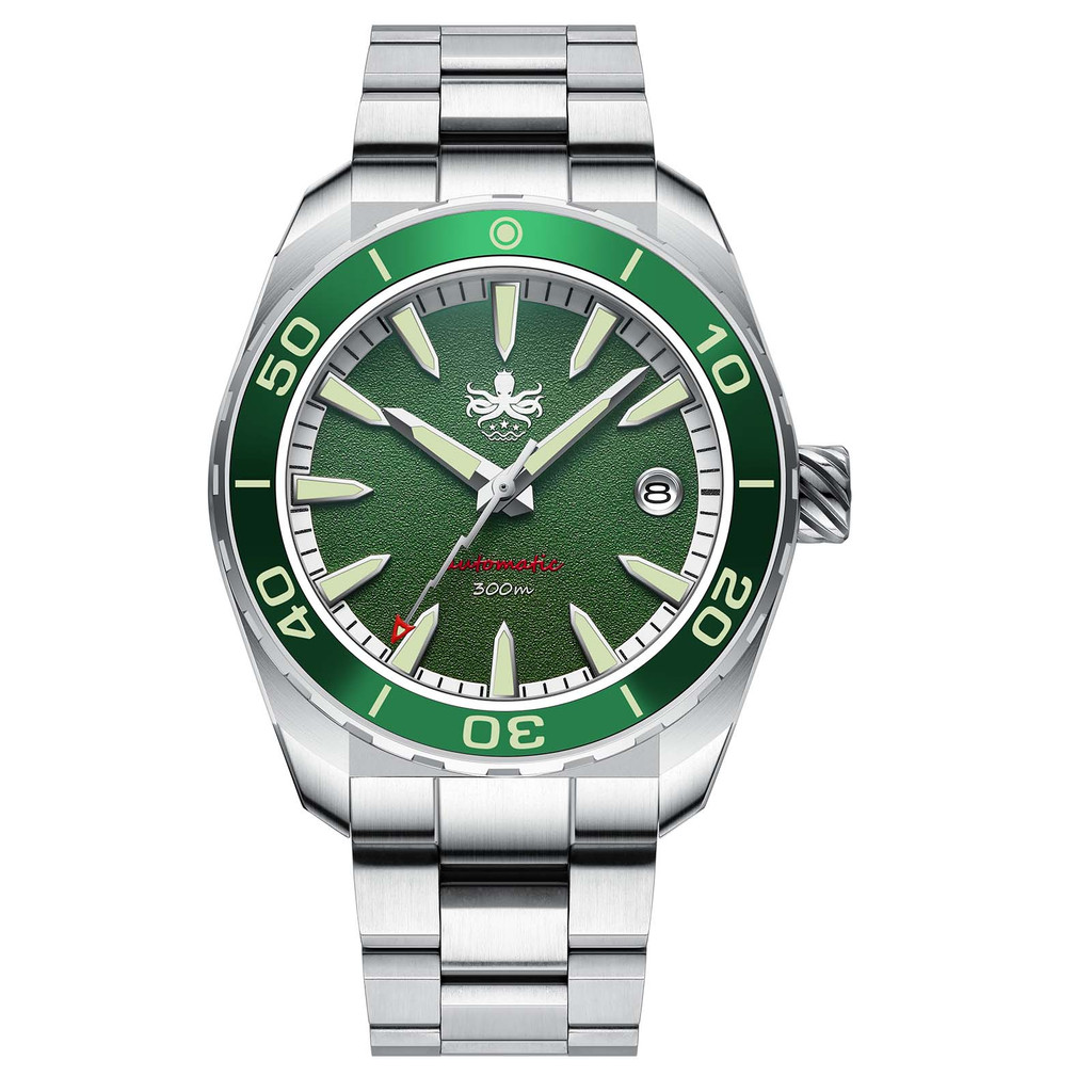 PHOIBOS Proteus 300M Automatic Diver Watch PY024A Green