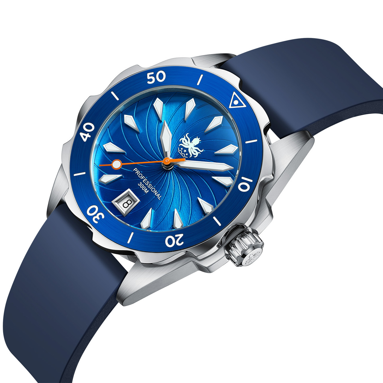 PHOIBOS SEA NYMPH 300M Quartz Lady Diver Watch PX021B Blue