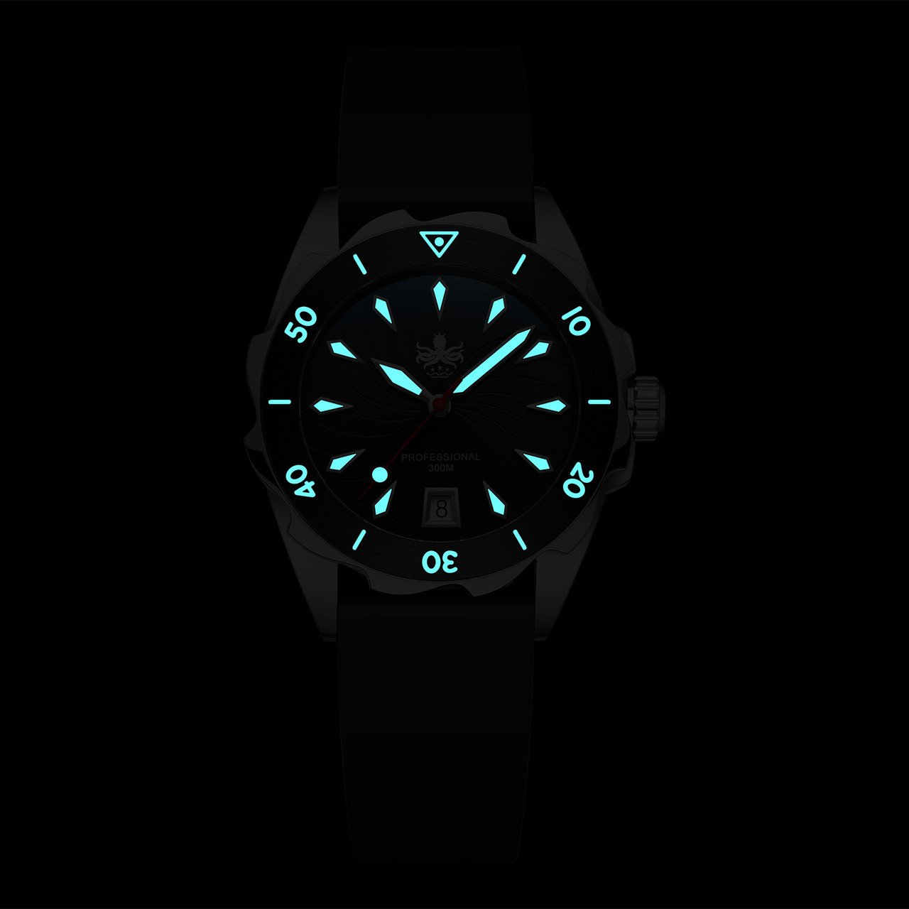 PHOIBOS SEA NYMPH 300M Quartz Lady Diver Watch PX021F White