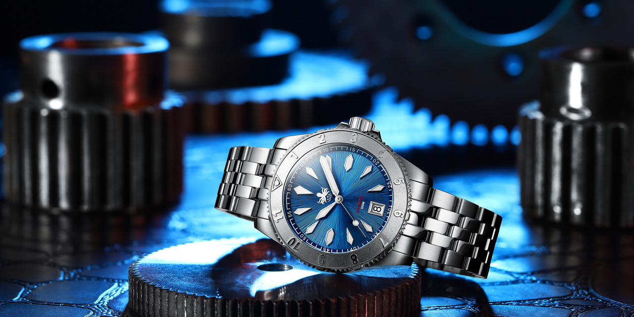 PHOIBOS Voyager 200M Automatic Diver Watch PY026B Sunray Blue