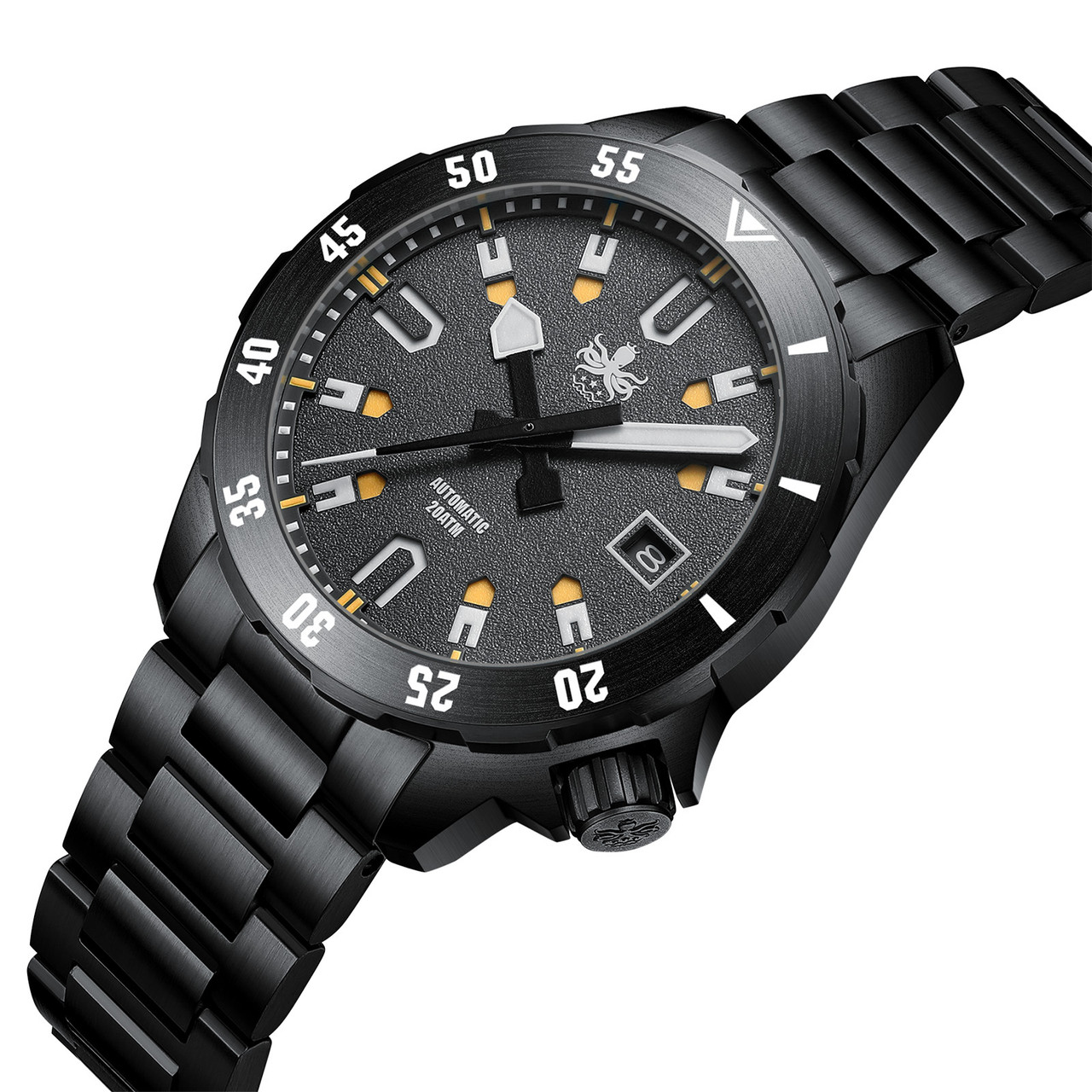 時計 Phoibos automatic PHOIBOS APOLLO DLC 200M Automatic Diver Watch PY056DX Grey