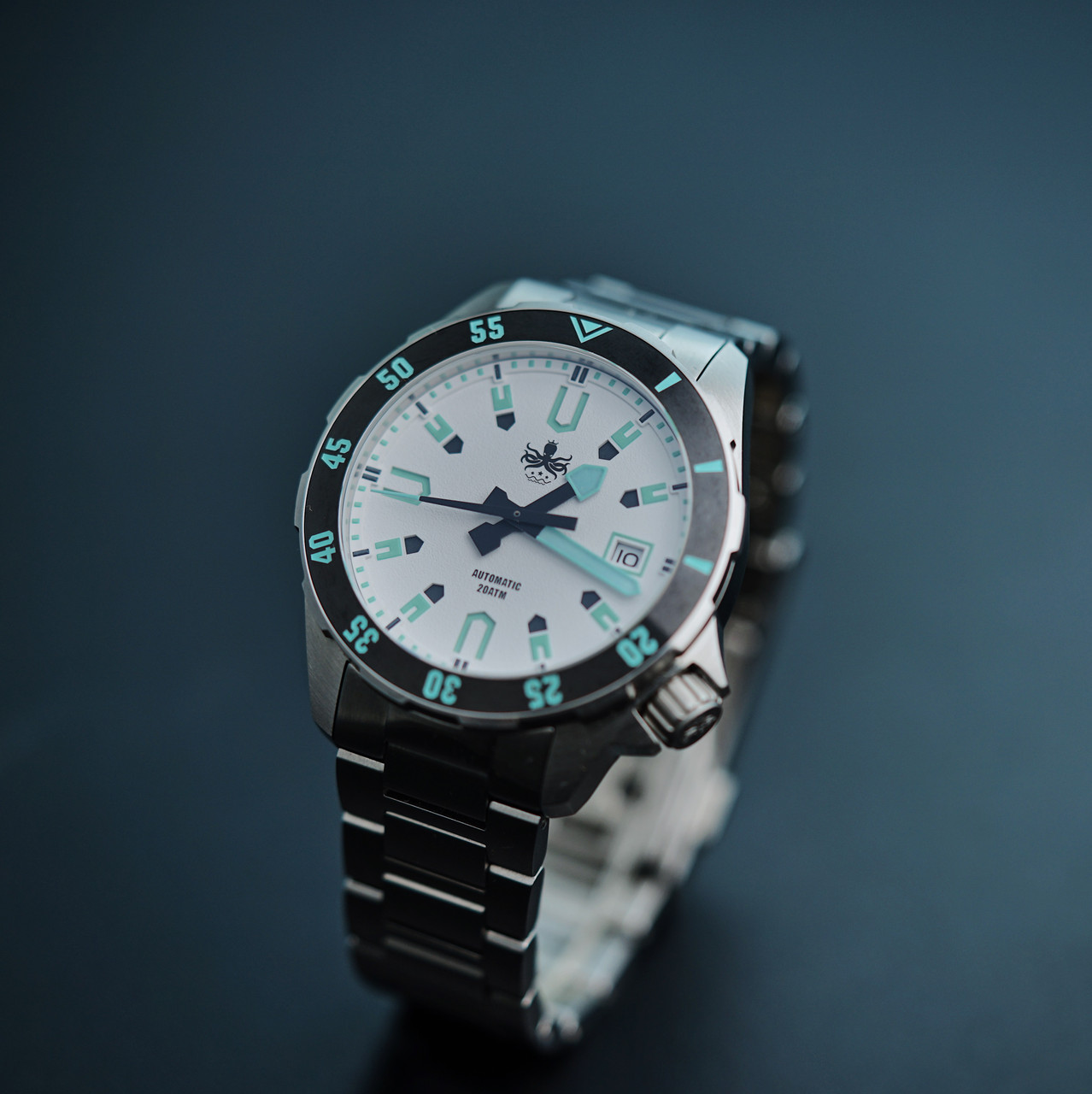 ボリス PHOIBOS APOLLO 200M Automatic Diver Watch PY056E White