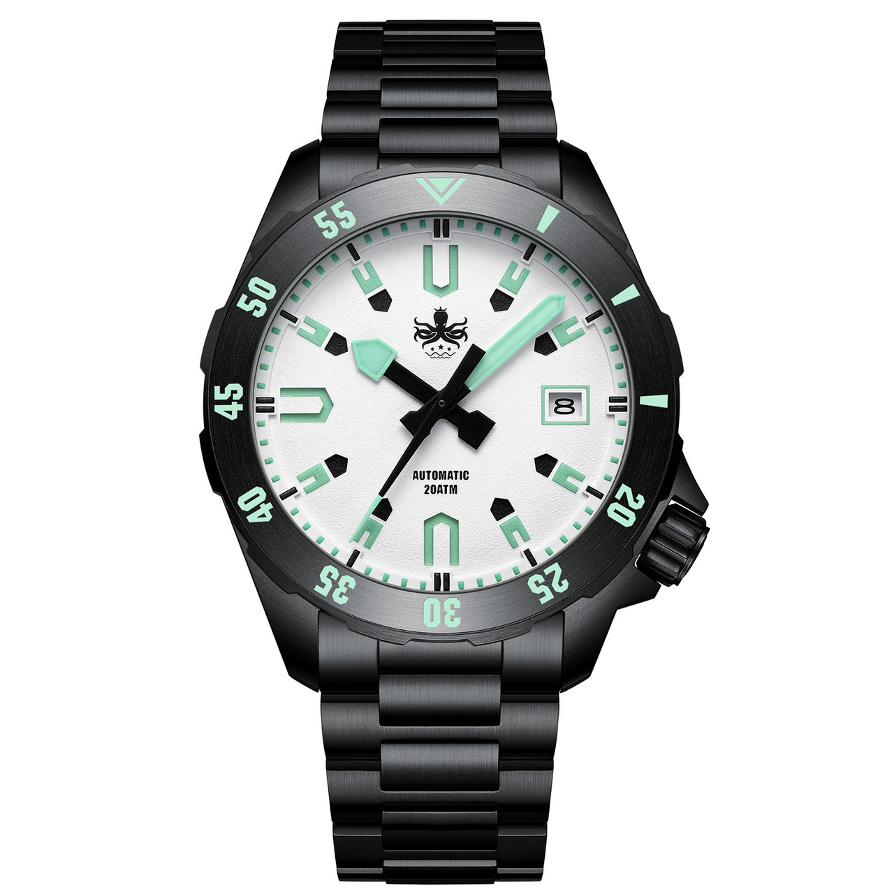PHOIBOS APOLLO DLC 200M Automatic Diver Watch PY056EX White