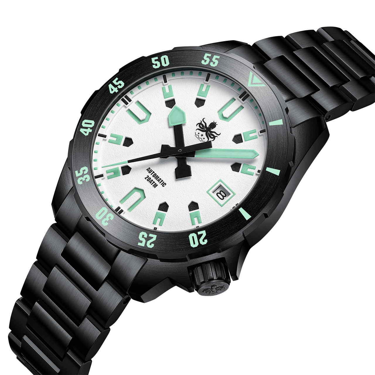 PHOIBOS APOLLO DLC 200M Automatic Diver Watch PY056EX White