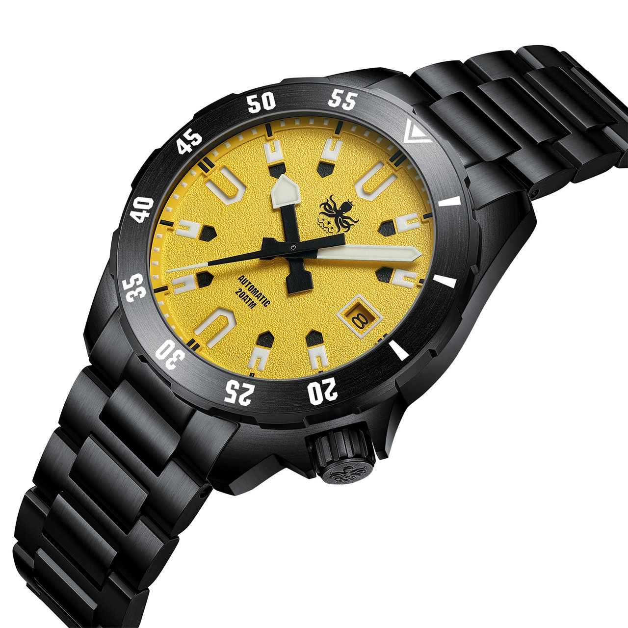 PHOIBOS APOLLO DLC 200M Automatic Diver Watch PY056FX Yellow