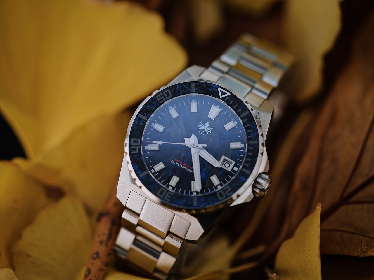 Leviathan PHOIBOS LEVIATHAN 200M Automatic Diver Watch PY062B Blue Forged