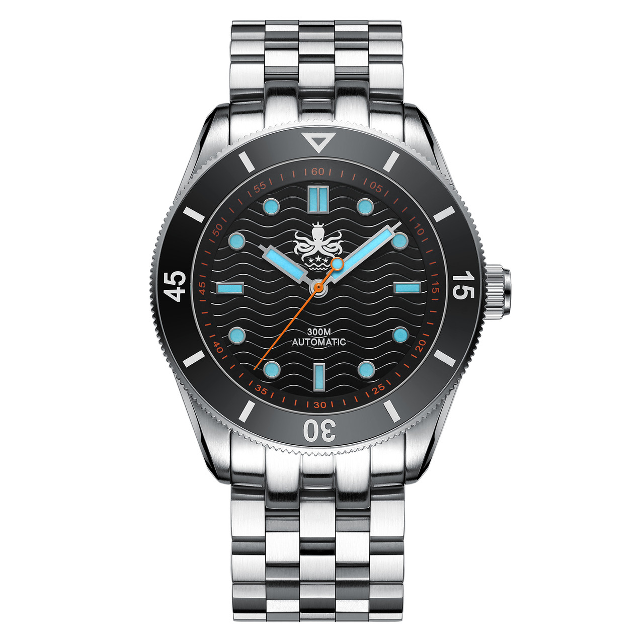 PHOIBOS WAVE MASTER PY009C 300M Automatic Dive Watch Black