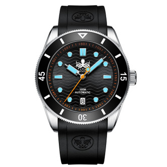 PHOIBOS WAVE MASTER PY010CR 300M Automatic Dive Watch Black