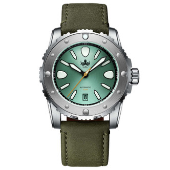 PHOIBOS GREAT WALL 300M Automatic Diver Watch PY045A Green