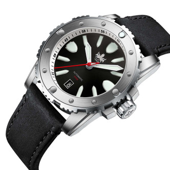 PHOIBOS GREAT WALL 300M Automatic Diver Watch PY045C Black