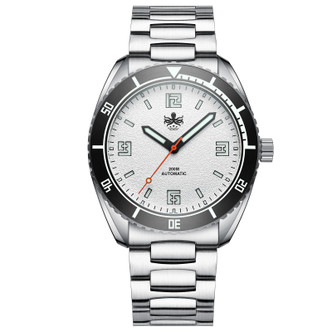 PHOIBOS REEF MASTER 200M Automatic Diver Watch PY047E Silver White