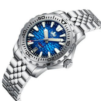 PHOIBOS KRAKEN 200M Automatic Diver Watch PY059H Midnight Purple