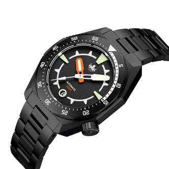 PHOIBOS Depth Hunter DLC 300M Automatic Diver Watch PY060DX Black