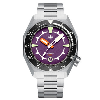 PHOIBOS Depth Hunter 300M Automatic Diver Watch PY060H Purple