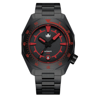 PHOIBOS Depth Hunter DLC 300M Automatic Diver Watch PY060CX Black