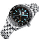 PHOIBOS Wave Master GMT 200M Automatic Diver Watch PY049C Black