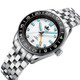 PHOIBOS Wave Master GMT 200M Automatic Diver Watch PY049E Silver