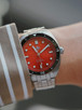 PHOIBOS EAGLE RAY 200M Automatic Diver Watch PY065FN Orange Agate No Date